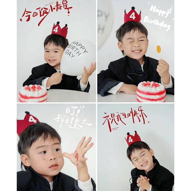 Xiaohongshu Red Crown Digital Birthday Hat Children's Birthday Hat Male Girls and Girls at the age