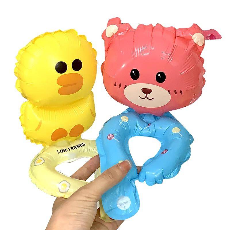 Xiaohongshu is the same cute wrist balloon balloon children's birthday holiday cartoon gift Douyin net red aluminum film inflatable balloon