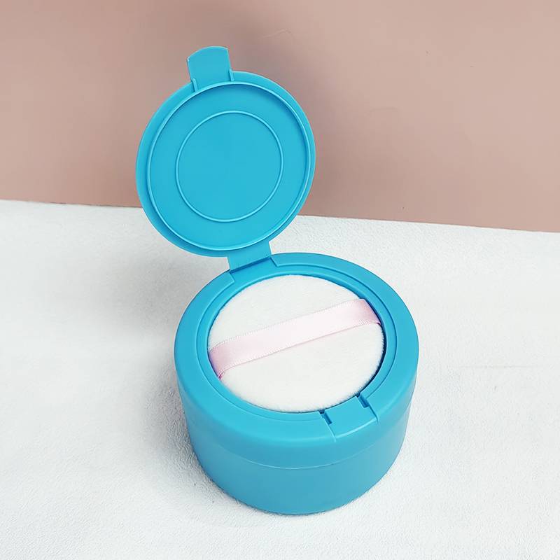 1 empty box [blue]+1 ribbon powder puff