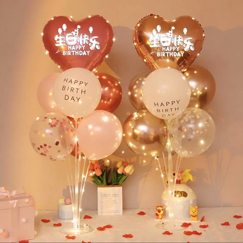 Happy Birthday, Happy Table, Fire Balloon Decoration Men's Baby Baby Birthday Party scene layout atmosphere