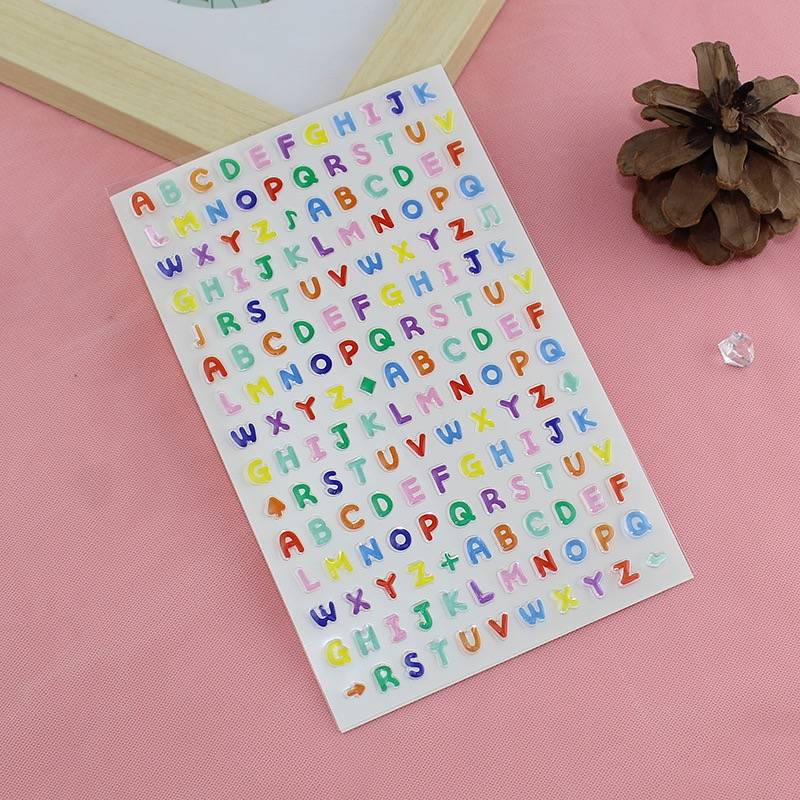 English letter sticker