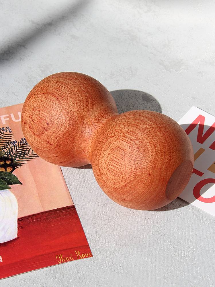 Solid wood fascia shoulder shoulder cervical vertebra muscle relaxation connecting peanut ball soles massage yoga fitness lumbar back meridian membrane ball