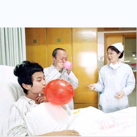 Abdominal breathing balloon inflatable mouth Children's lung activity exercise training diaphragm blowing ball balloon tool lung rehabilitation balloon