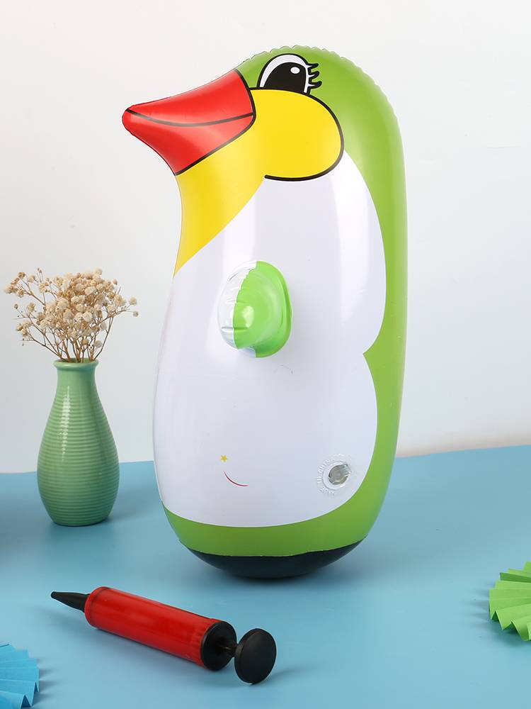 Elastic Penguin Toy New Cartoon Point Boxing Falling Poin Adult Children's Animals Tuck Blow Balloon Prop