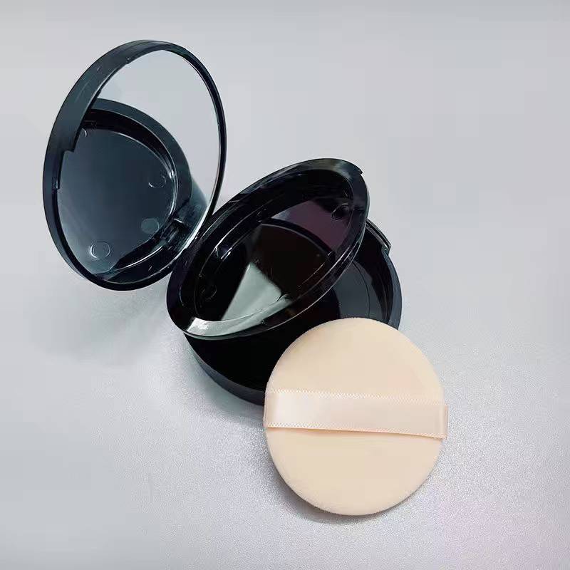 Black double -layer powder empty box+double -sided glue+puff