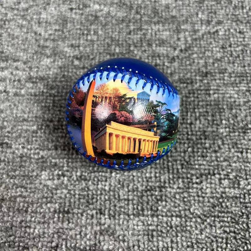 US -style commemorative baseball photo ball pattern ball hard gift souvenir collection graphic stereo