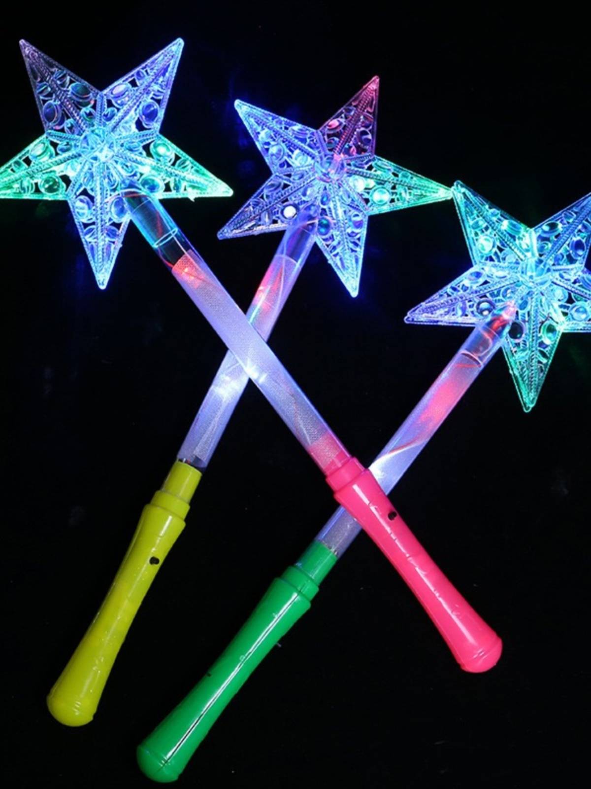 Colorful Star Month with Lantern Handshell Holding the Aid Stars Large Atmosphere Prople