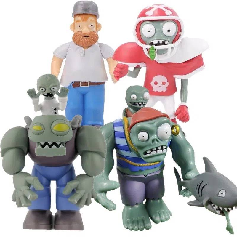 Plants vs. zombie toy single rugby zombie doctorate pirate giant road barrier iron barrel rocket doll