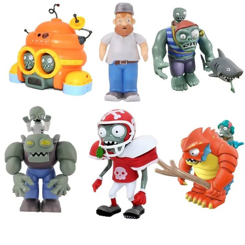 Plants vs. zombie toy single rugby zombie doctorate pirate giant road barrier iron barrel rocket doll