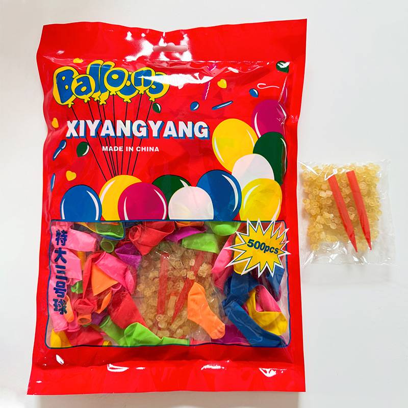 Water ball replenishment package (500 balloons+500 rubber bands+2 tools)