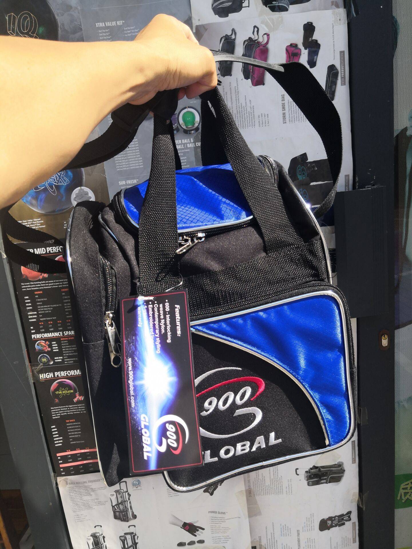 Columbus 900 brand multi -function three pocket professional bowling single -ball bag can be placed shoes