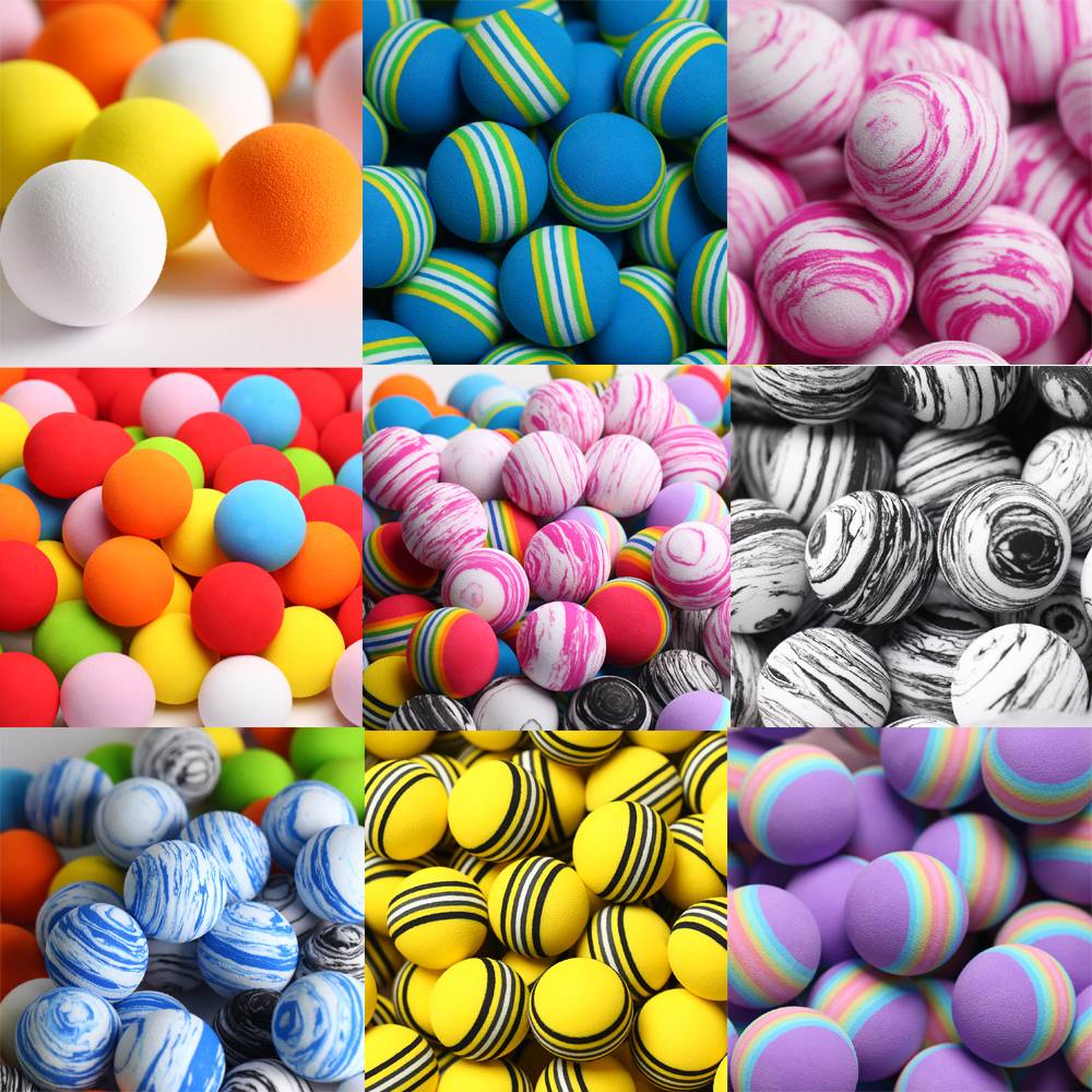 10 random color balls