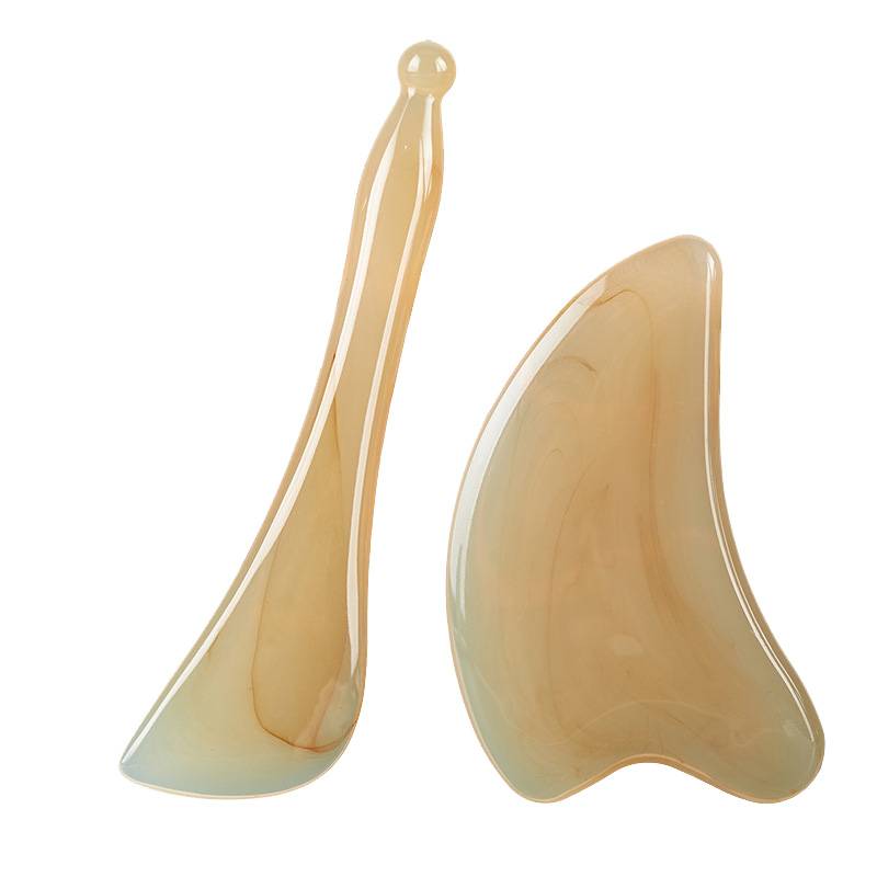 Horn corner scraping board facial beauty special eyebrow rude stick full body universal scraping artifact scraping board facial tool