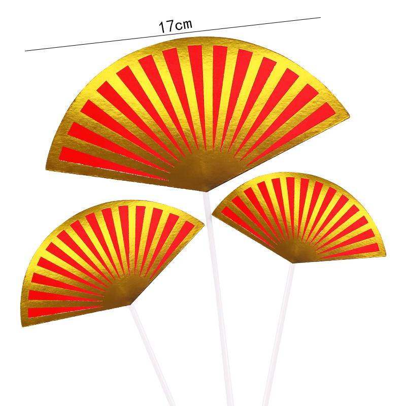 10 sets of hot gold folding fan flowers
