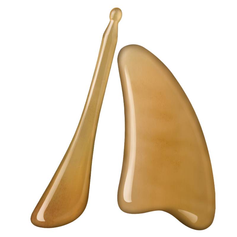 Natural cattle horns scraping board The whole body universal dialing ribs, facial beauty massage artifact facial tool back, sand scraping on the back