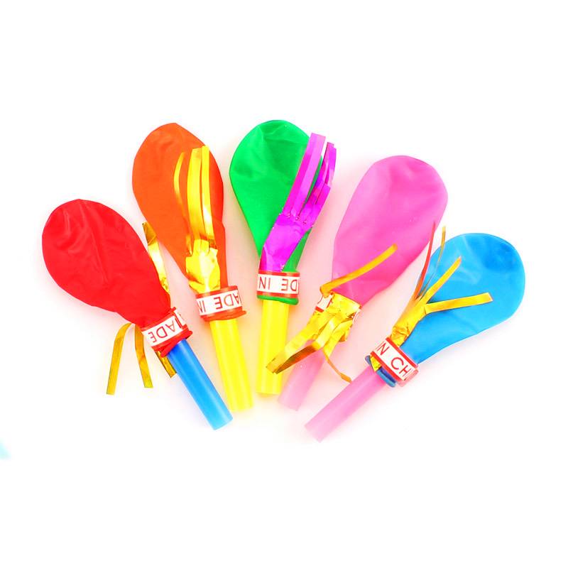 Balloon children's mouth whistle blowing dragon toy sounds blowing whistle with baby whistle non -toxic cartoon small steam ball blowing party