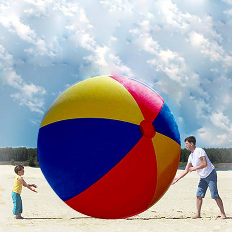 Red, yellow and blue ball diameter 2 meters (thickened)+inflatable pump