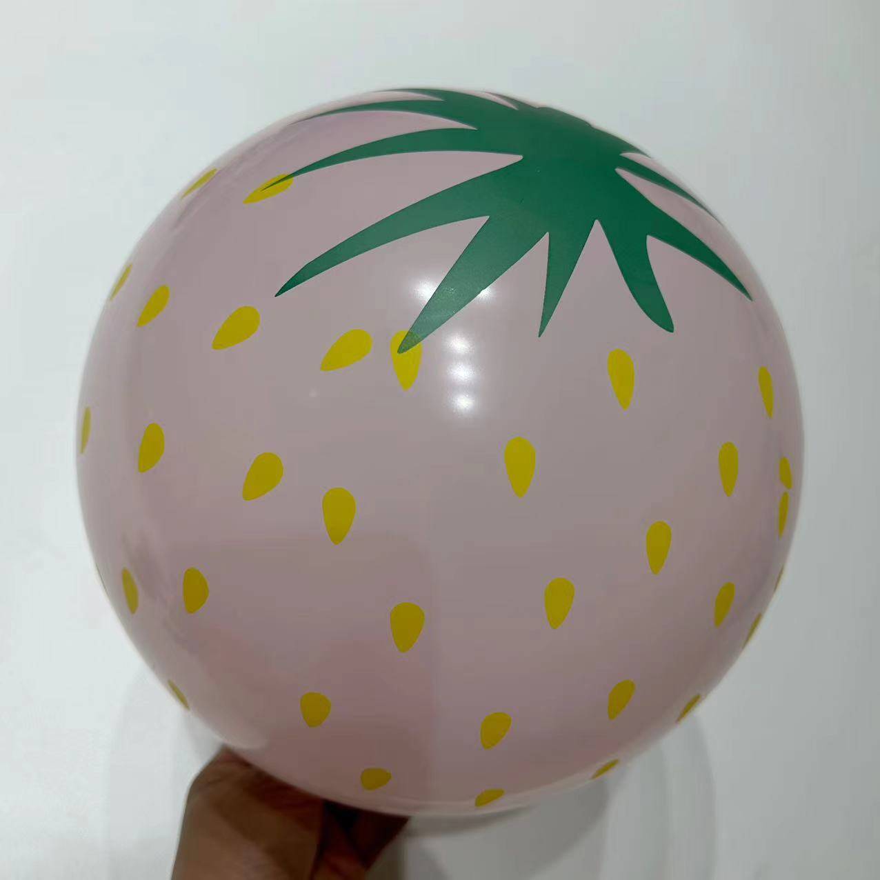 Pink strawberry balloons 50+cylindrical+pole