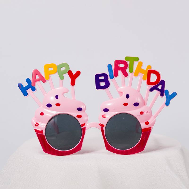 Pink red box birthday glasses 10