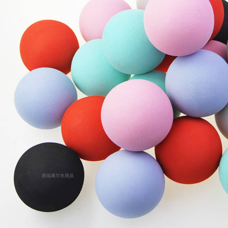 65mm golf ball indoor practice ball color ball EVA ball hair sponge ball solid color ball toy ball 7 color