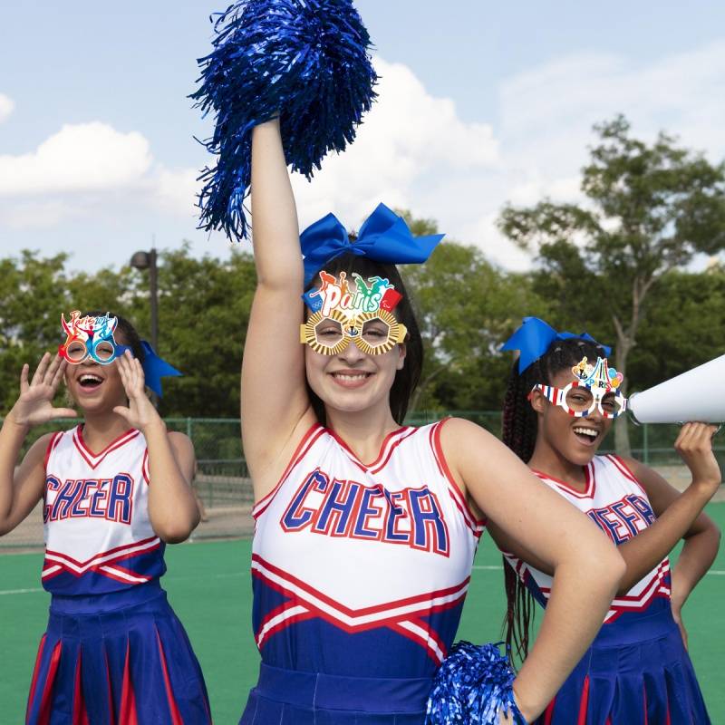 2024 French Paris Austrian Movement Club Decoration Potal Proper Competition Cheerleading cheerful cheering glasses hair hoop