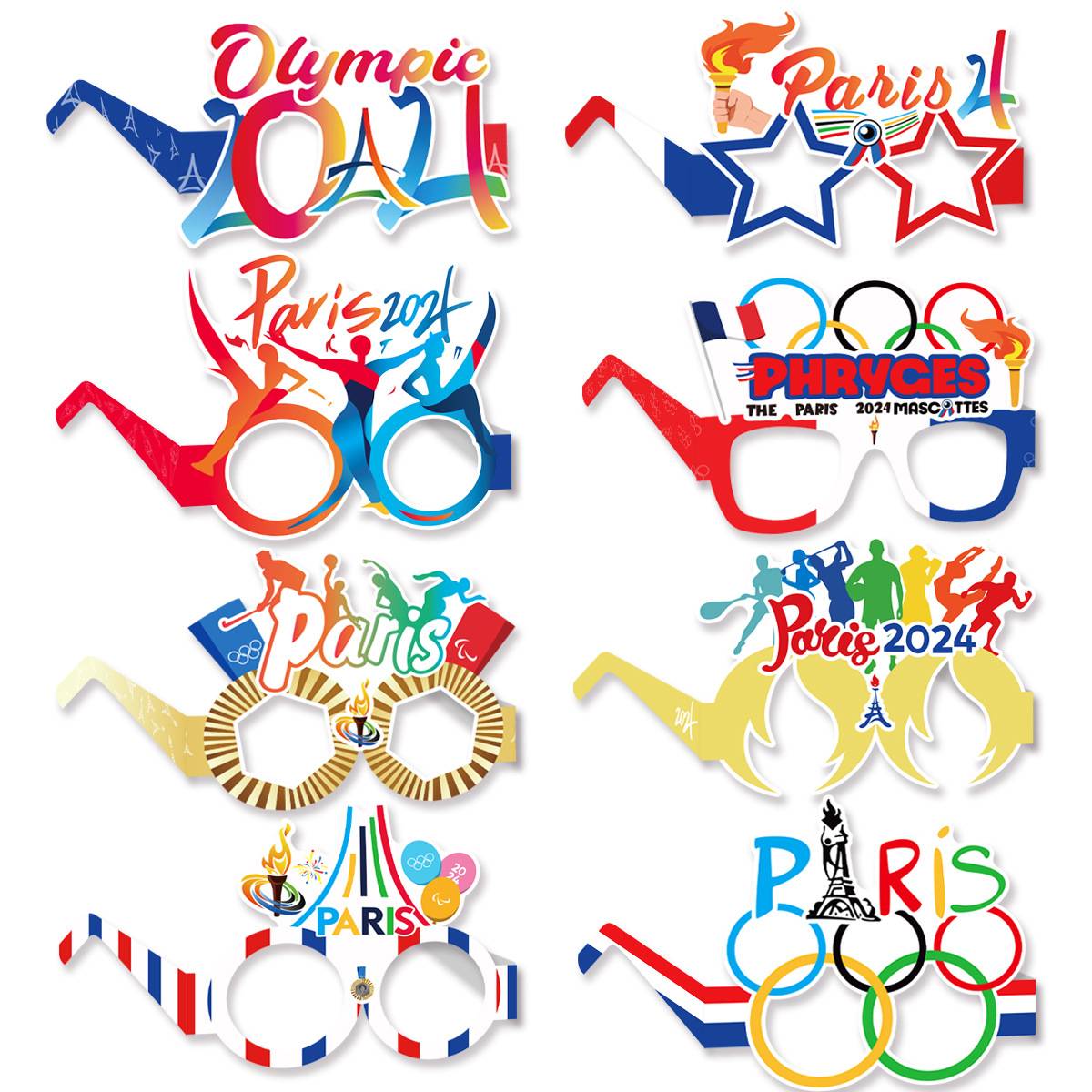 2024 French Paris Austrian Movement Club Decoration Potal Proper Competition Cheerleading cheerful cheering glasses hair hoop