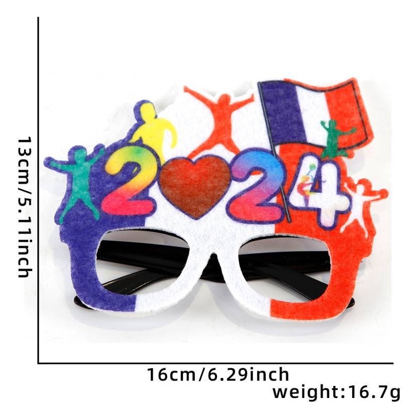 2024 French Paris Austrian Movement Club Decoration Potal Proper Competition Cheerleading cheerful cheering glasses hair hoop