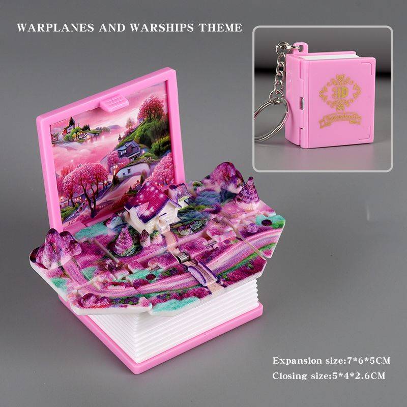 3D three -dimensional book [Romantic House] Pink