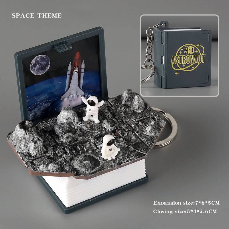 3D three -dimensional book [astronaut] gray
