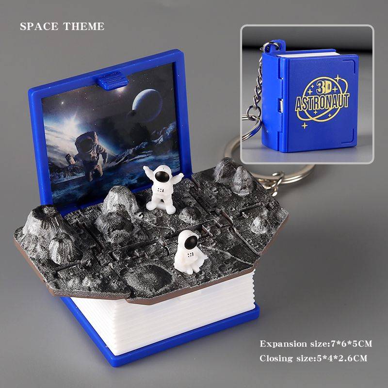 3D three -dimensional book [astronaut] blue