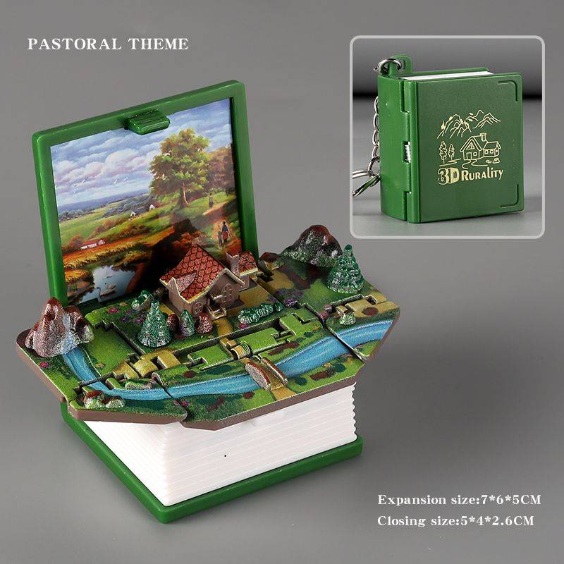 3D three -dimensional book [Rural Garden] Green