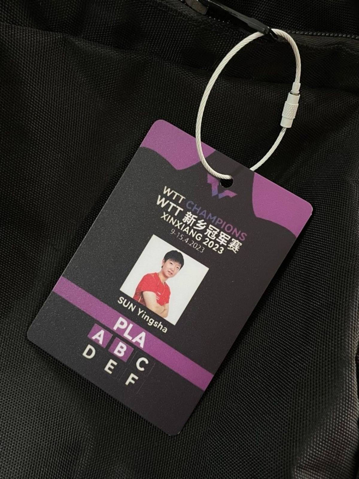 Guo Table Tennis Head participating in the table tennis pendant Wang Chuqin Sun Yingsha Fan Zhendong Malone around Paris