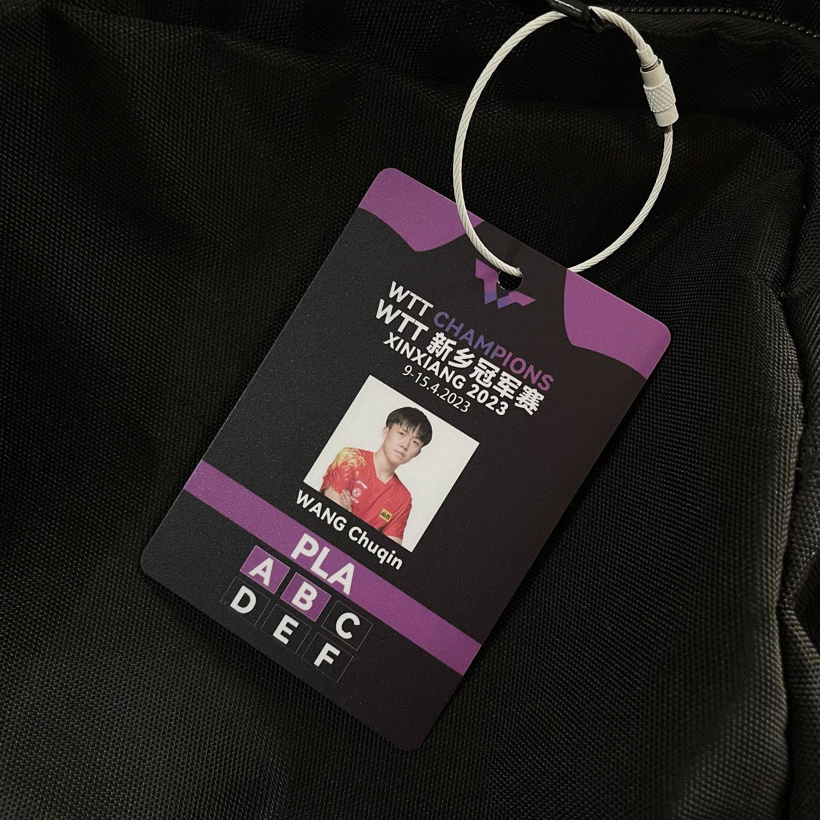 Wang Chuqin's new Township WTT Tournament Card