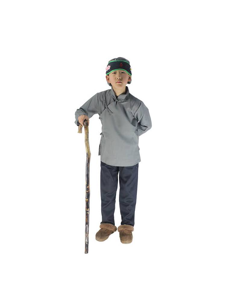 Children's performance crutch props wooden children's stage drama COS old grandma, old lady old grandfather beard