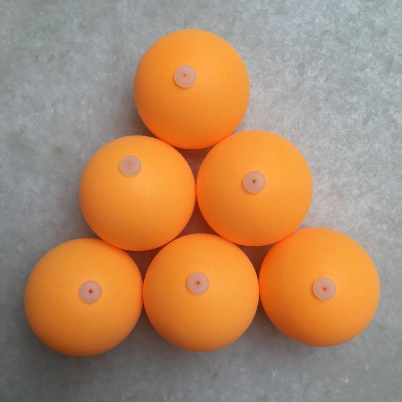 There is a hole table tennis ABS new material punching ball training device special ball training device special with hole practice ball