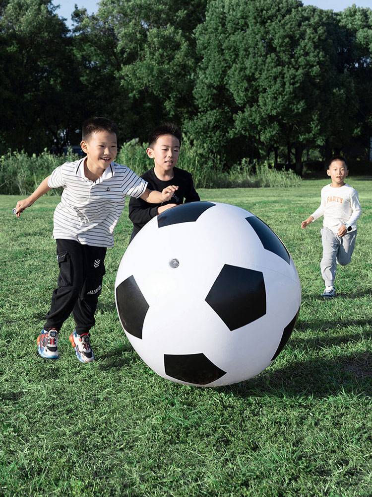 Outdoor inflatable big football parent -child interactive children toy ball ball -specific leather ball beach grass giant ball