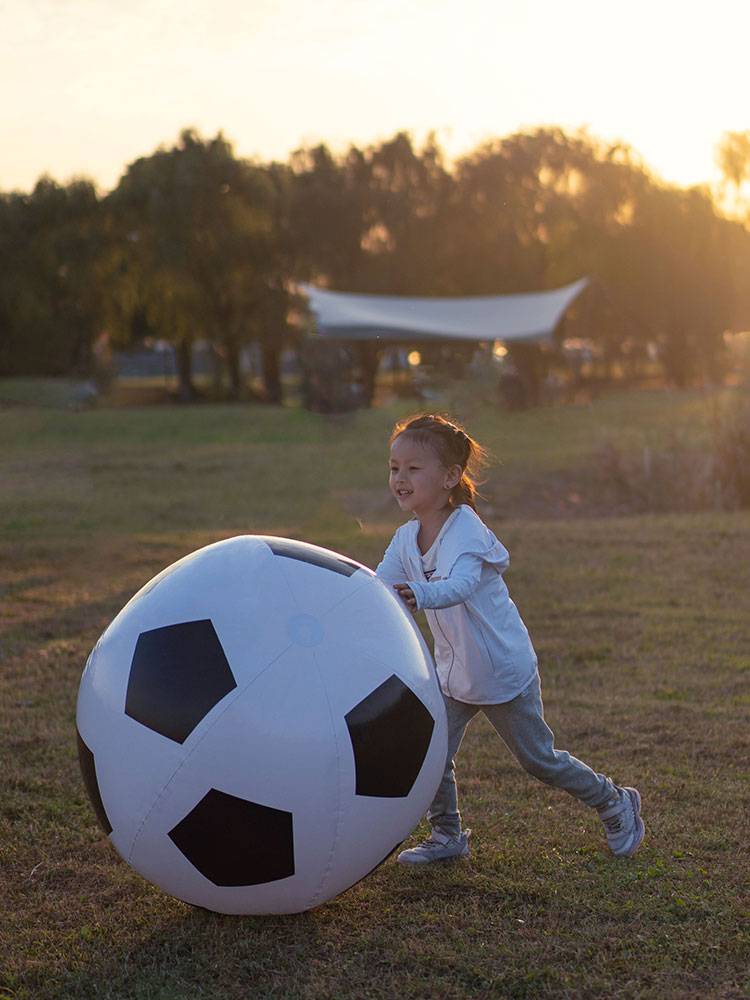 Outdoor inflatable big football parent -child interactive children toy ball ball -specific leather ball beach grass giant ball