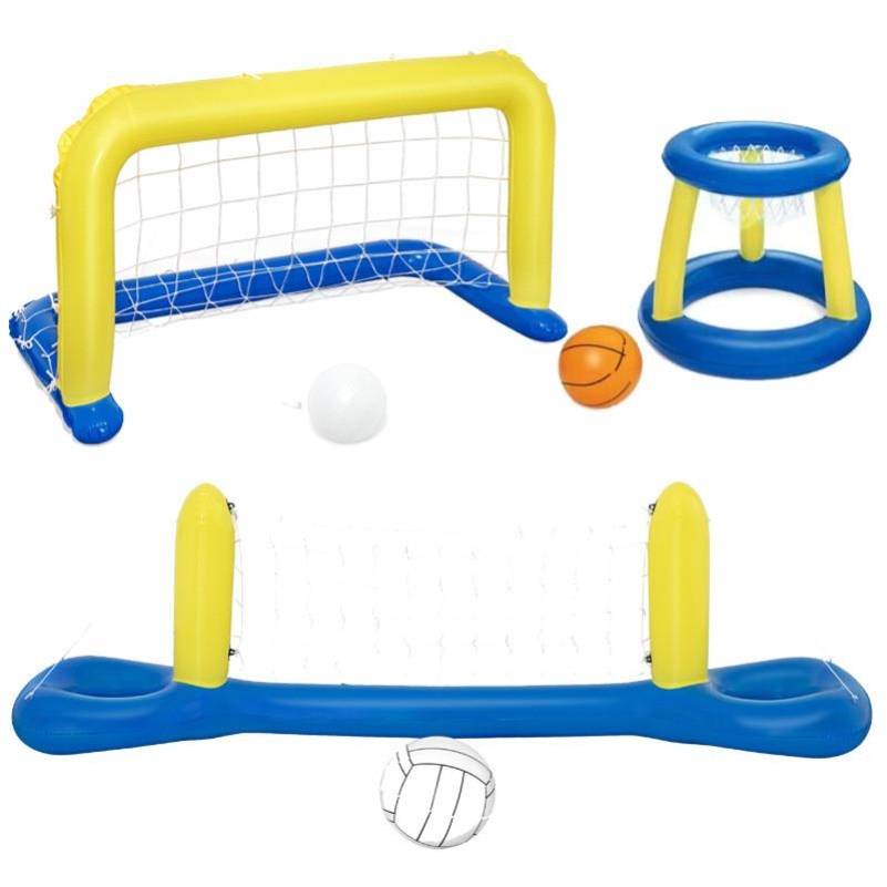 Volleyball net+handball+basketball frame+3 balls (2