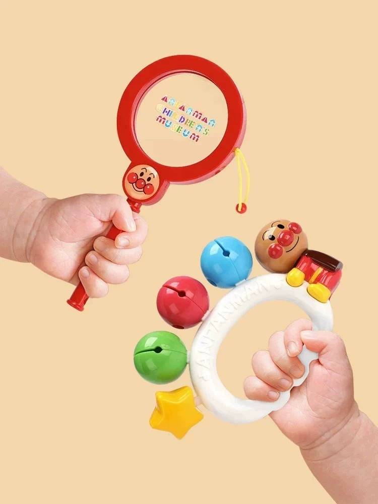 Genuine Bread Superman Newborn Baby Ring Ring Hammer Dipping Drum Acting toys 0-6-12 months Baby Grab grip