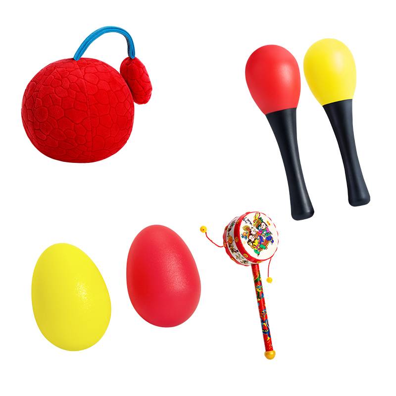 Newborn baby toys 0-6 months 2 to 3 Baby ringing grabbing the waves and drum men and women 1 year old early teaching sand hammer silicone