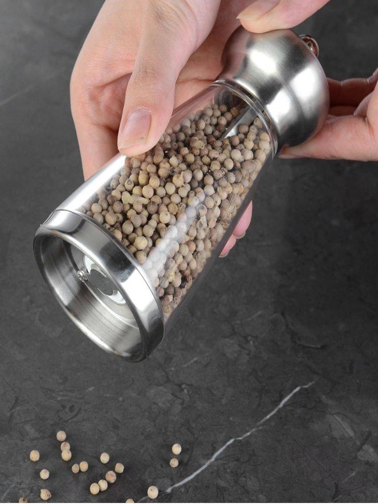 Japanese -style pepper grill grinders kitchen home 304 stainless steel manual now grind sea salt salt black beard pepper powder grinding bottle