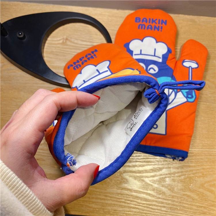 Spot stock!Exit original single cartoon bread red bean superhuman insulation glove kitchen anti -hot glove