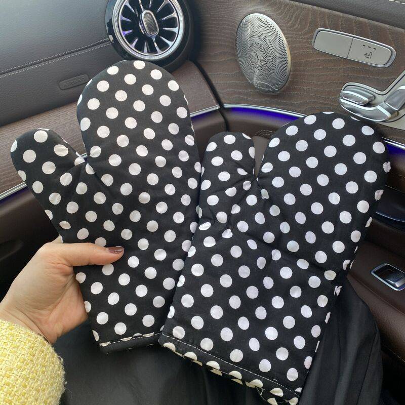 [Polka dot] heat thermal insulation gloves (1 installation)