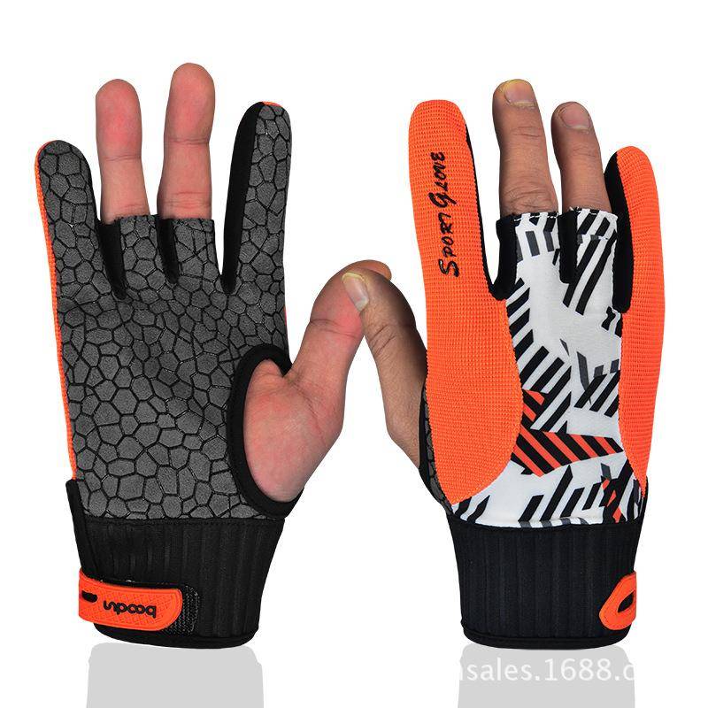 Bull -age gloves roll ball Bowling anti -slip and breathable professional protection training supplies finger protection gloves