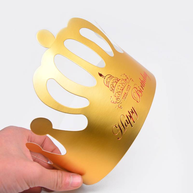 Golden card birthday hat, crown hat cap, customizing adult birthday party cake caps 50,100