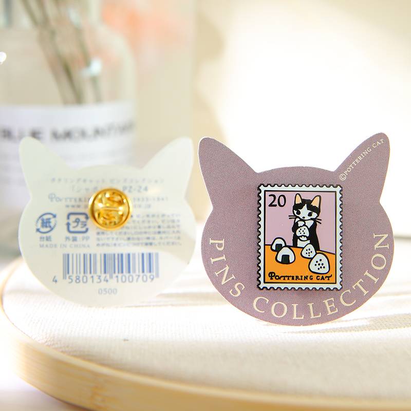 Japanese PotteringCat cat badge brooches cute stamp series daily coat accessories jewelry gift