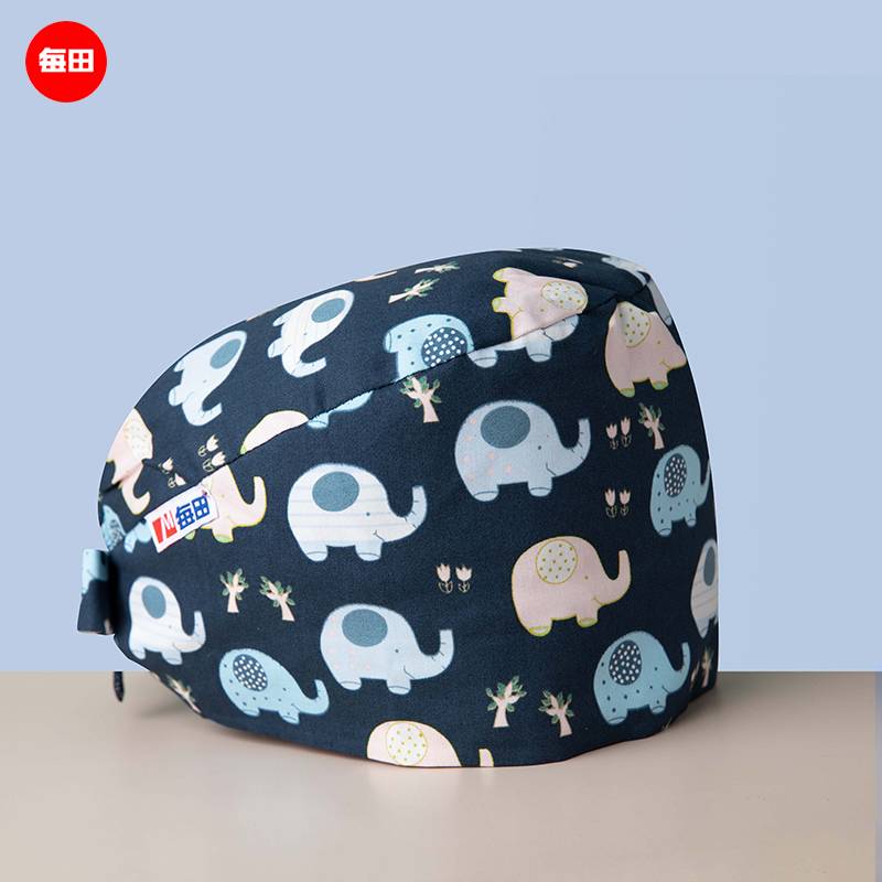 6. Each Tian Men and Women's Short Hair 03 Hats Pure Cotton Beauty Stomato Dental Pet Pet Physician Nurse Printing Surgery