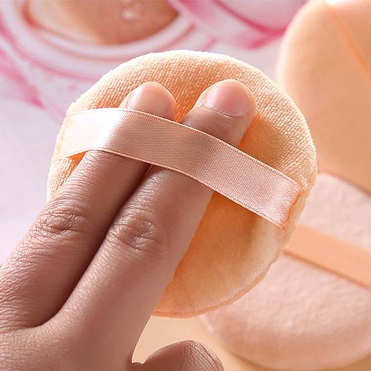 Relbon dry powder puff loose powder puff pure cotton ribbon fixed makeup pads puff puffing shadow tower makeup artist with powder tight powder puff