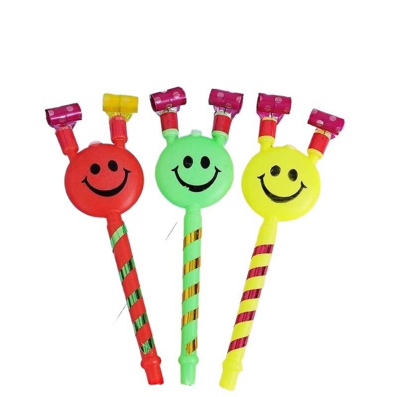 Blowing the smiley face, blowing dragon, children's toy horn glasses, whistle, blowing kindergarten gathering event props gift