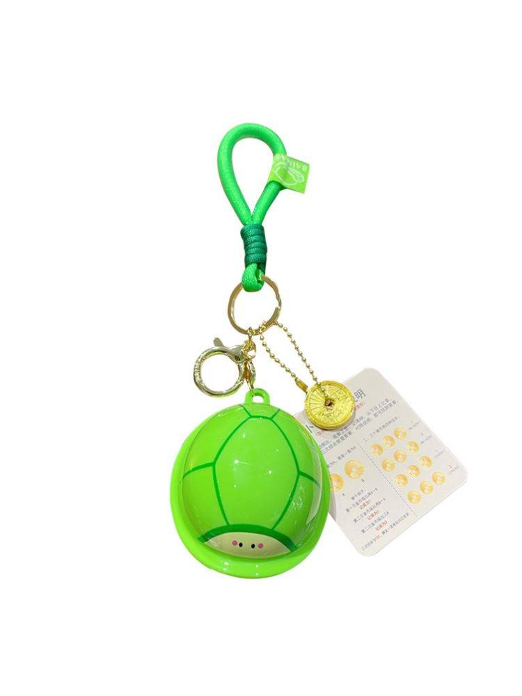 Buddhism good luck turtle occupies the turtle shell, the hexagram keychain, the money tortoise backpack pendant high -level interesting decompression hand disk